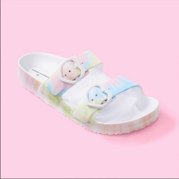 Stoney Clover Lane X Target Tie Dye Slide Sandals. - Picture 1 of 5